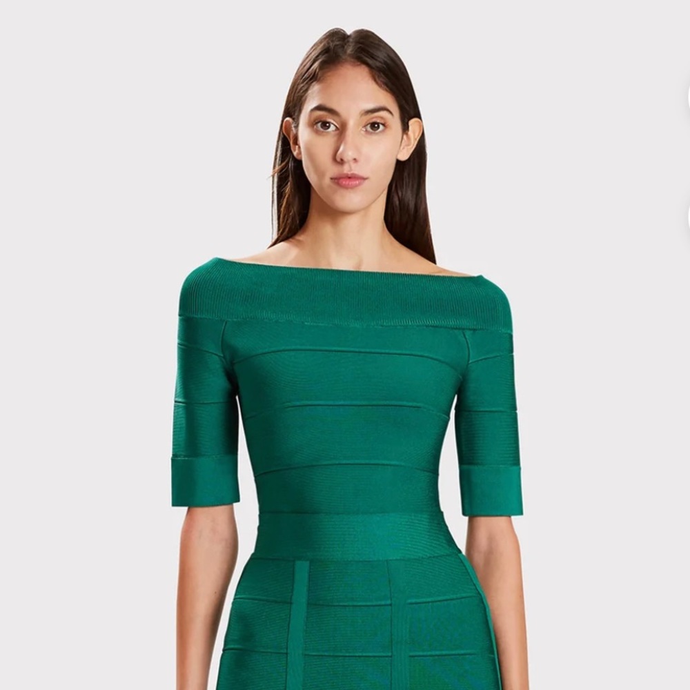 Herve Leger Off The Shoulder Bandage Top